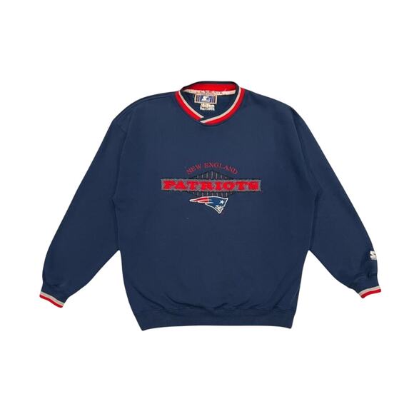 ★ Starter x NFL (Vintage) 90’s New England Patriots Crewneck Sweatshirt ★ - Picture 1 of 7